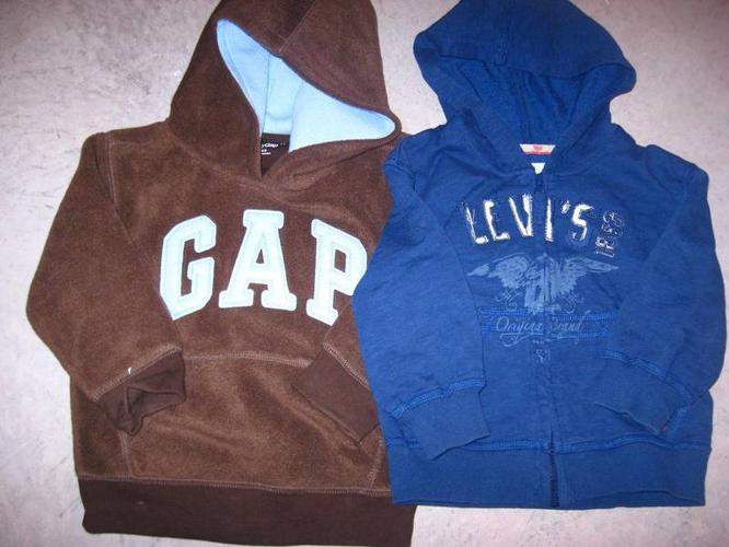 2 Hoodies Gap Levis and pair of Levi Red tab jeans