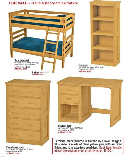 Children's bedroom furniture set