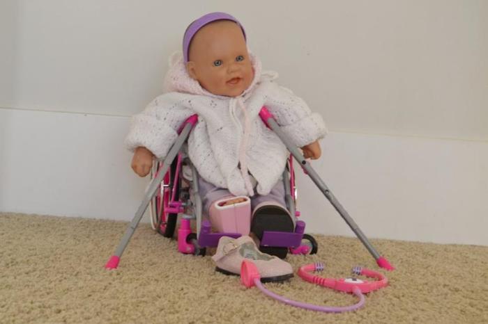 Doll with Wheelchair