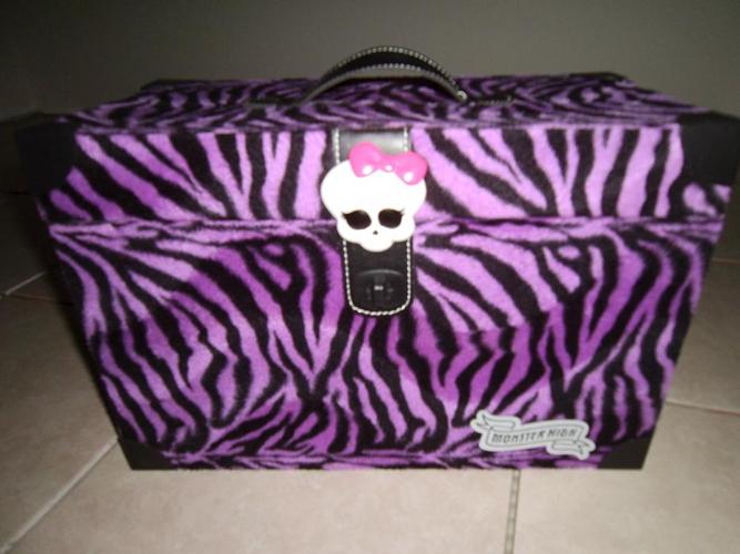Monster High Plush Velour Zebra Stripe Storage Trunk