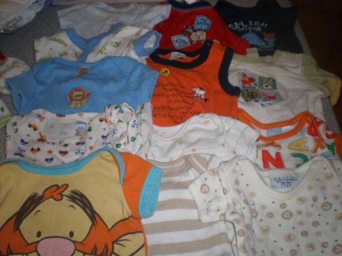 REDUCED-newborn baby boy clothes and diapers