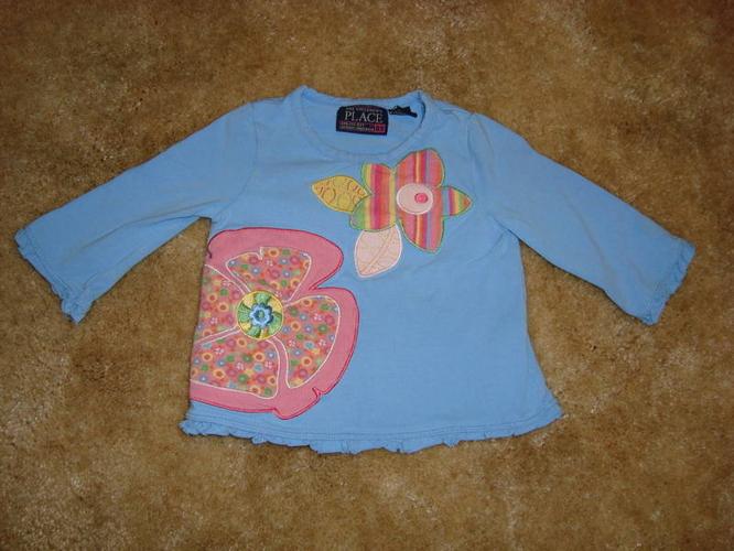 The Children's Place LS Shirt and Retro Jeans - size 6 - 9 month