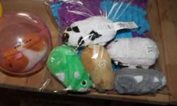 5 working zhu zhu pets with full track and ball and hamster pet-$20.00
 
Little people christmas manger, pet wash, little people train with animals and tea party and milk truck. All have all  pieces and all working sounds-$40.00 for all 
 
In the night