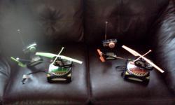 MEGA TECH R/C HELICOPTERS FOR SALE
*ALL COME WITH RECHARGABLE BATTERYS JUST PLUG IN WALL AND CHARGE 
*HOVERS OVER 70' FEET HIGH ***HOVER,UP,DOWN,LEFT AND RIGHT
*HAS A BRIGHT FRONT SPOT LIGHT AND LANDING LIGHTS SO IT CAN BE FLOWN DAY OR NIGHT!
*COMES WITH