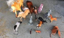 12 toy and ornamental horses. There is one that even walks and neighs. All of them for $20.
