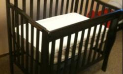 This is a real crib just half the size!! It converts eventually into a twin sized headboard.
Perfect for an apartment, shared room or a small space! My little guy only used this crib for 6 months. I will include the mattress and a red bed sheet. Excellent