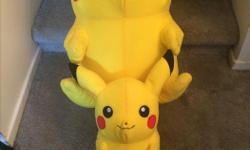I have for sale 3 Pikachu Pokemon small, Medium and large great condition