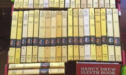 Great start to a complete collection
These are the older vintage Nancy Drews
Included is the Nancy "Drew Sleuth Book"
Missing 11 Books for complete set of 56
Missing numbers are : 9, 16, 17, 23, 24, 25, 31, 44, 47, 48 & 56
