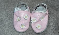 pic #1 6-12M - $10.00
pic #2 6-12M - $5.00
These slippers are a great way to keep your baby's feet warm in winter and to hold socks on! I have a pet and smoke free home.  Slippers have been washed and are clean for your baby's feet!