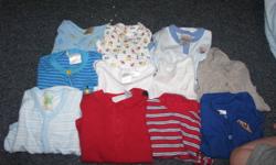 11 boys 6 month onesie/diaper shirts for $5.00