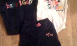 Pic 1 - baby gap sweater pants and onesie - $10
Pic 2 - la Pierre collection pants shirt with matching vest - $8
Pic 3 - tye die shirt with leggings -$5
Pic 4 - jeans & tshirt - $4
Pic 5 - pants $2 each or 6 for $10
Please check out my other ads
Will