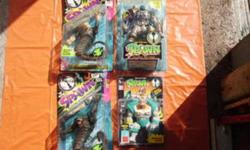 This is a lot of 8 McFarlane Action Figures from the Series; Spawn, Wet Works, Total Chaos.  In this lot You get; Spawn Series 4 Cy-Gor (Deluxe Edition), Spawn Series 6 Sansker, Spawn Series 6 Sansker (Zeller's Exclusive Variant Figure),  Spawn Special