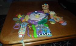 Selling a bunch of assorted baby toys. 15 dollars for the whole lot. In good condition.