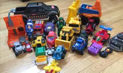 Assorted toy vehicles
