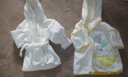 For Sale,  2 after bath baby coats, made of terry towel material, excellent like new condition   $3.00 each
 
At Nanny's house, baby has outgrown
 
Also 2 hooded towels, like new, condition  $2.00 each, made of nice material
$2.00 each  
 
Please note