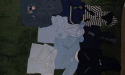 I am selling some boy clothes that will fit a boy from 0-3 mths
Sorry some of the pics are taken the wrong way...
pic 1, 2 ,3 are the same sweaters...just zoomed in so they are easier to see!
 
Pic 1, 2, 3 Each sweater $2...oldnavy, bum, faded glory, baby