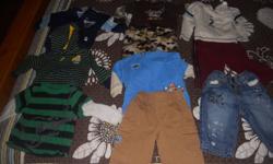 Everything is in excellent condition and from smoke free home
lot includes
3 sweaters
4 outfits
1 pair of jeans
9 onesies
8 sleepers
3 pairs of 2 pc jammies
4 pairs of socks
everything is 6 - 12 months. most of the outfits are 6 months and sleepers are 9