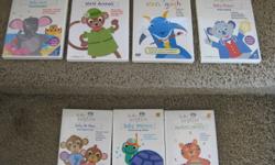 $35.00 for ALL
Baby Einstein DVD's ~ Great condition.
My Children Loved them!
 
*Numbers Nursery
A playful and interactive introduction to numbers
 
*Baby Neptune
Discovering Water, From Beach to Bath ~ a musical voyage
 
*Baby da Vinci
From Head to Toe,