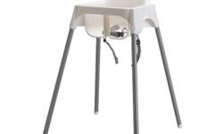 This is a brand new high chair from Ikea. It comes with a tray and striped padding. I thought my two year old would fit in it, but it is a bit snug getting him in and out of it. I am offering $25.00 for the three piece set - brand new! This would cost