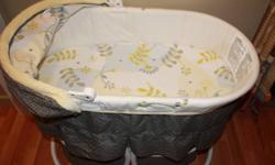 Carter's ' cradle me ' soothing bassinet.  See link below for options.  org price $ 170.00  will sell for $75.00 obo. 
 
http://www.sears.ca/product/carters-cradle-me-soothing-bassinet/632-000746081-81103
 
604 202 1911