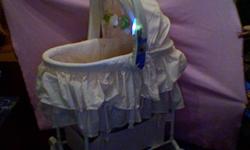 Safety 1St Bassinet/ Changing table. Bassinet includes mobile, vibrations. sounds and light. Like new. From clean smoke free home.