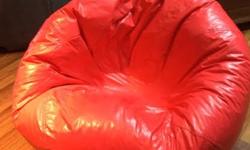 Bright coral bean bag chair- perfect for child up to age 12.
Wipes off very easily.
Looks brand new.
