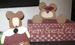 I have a crib set with bumpers and blanket , bear theme with many bear items.
I would like to sell all together.
call 289 228-9189 if interested.