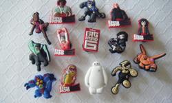 Set of 13 Big Hero 6 shoe charms for Crocs or as magnets.
Great for parties, favors, cupcake toppers & more!
More than 30 themes available.
