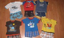 1st photo- outfits from osh kosh and brand new swimmer from swimways paid 20.00 a piece for the short sets, and 25.00 for the swimmer
2nd photo - tigger outfit from walmart, carters brand outfit, osh kosh, tag swmmer, and more.
3rd photo-All summer pjs,