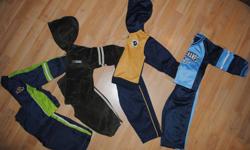 4 size 18 month track suits
 
All for $15
 
Clothing from a pet/smoke free home.