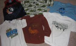 Selling 6 Shirts
Boys Size 3T
 
Gently used and
from a smoke free home
SALE-Buy one Lot of clothes and get the second Lot of clothes half Price!
Click on ?View Poster?s Other Ads? at right to see what else I am selling.
Lots are sold as a whole, please do