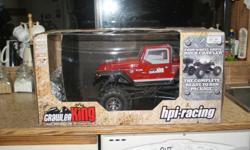HBI CRAWLER KING W/ JEEP WRANGLER RUBICAN BODY
 NEW IN THE BOX
RECEIPT DATE DEC 20/11
HPI CRAWLER KING 4X4 W/ JEEP WRANGLER
RUBICAN BODY
COMES WITH QUALITY CHARGER AND BATTERY PACK
(W/O PACK $250.00)
250 723 4127