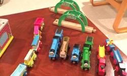 see pics for details includes few trains, lots track, bridges, roundhouse and exchange