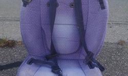 Car booster seat has full back and is complete with shoulder straps.  Portable booster seat is idea for travelling.  Perfect for use anywhere you go for a meal.  Straps to any kitchen chair.