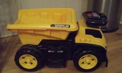 Yellow Caterpillar Ride-On Tractor is great for any little boy to ride on. It also has the dumpster that can things in it. Smoke free home. Asking $20.