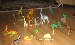Large set (20+) of plastic dinosaur models (Schleich, Safari, etc) in very good condition.