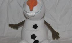 Hello, we are selling a plush Disney Store Olaf stuffed animal. He is about 9.5" tall not counting the brown parts on top of his head. He is in very good condition with light wear.
Price is $10. We are in Orleans, please contact us for pickup.