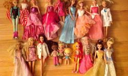 Lots of good condition Barbies and 3 lots of Barbie clothes, some are need repair. Take them all for only $40! Your kids will have a lot of fun with them!
And also some small toys. And a bag of Liv Doll wig stands.