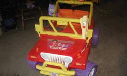 For Sale a Electric Dora the Explorer Jeep
in excellent condition
Asking $160 O.B.O