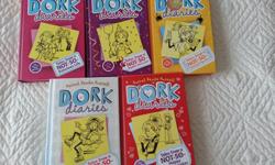Dork Diaries is a humorous book series written and illustrated by Rachel Renee Russell.
Only two books left (# 1 and #2). Like a new.
$8 each.
Smoke free, pet free home.
Please view my other ads.