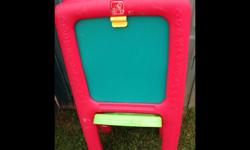 Easel board on one side chalk board on other
