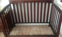 I am wanting to sell my used Eclipse 4-in-1 crib. The colour is 607 (Black Cherry Espresso) It is made by Delta Children. Originally this was bought in 2011 at Sears for $329.99. This will not include a mattress. This crib is wonderful because it has 3