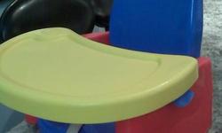 brightly coloured plastic, portable, dishwasher safe booster seat with removable swing tray. lightweight and convenient. backrest can fold down for easy cargo or storage. pick up in Canterbury Park (transcona).
non-smoking, no pet home. pls see my other