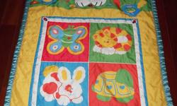 Great Condition!!! Fisher Price Activity Blanket with beautiful bright colors. Can be used flat, raised at one end or rolled up with a handle to carry. Non-smoker & no pets. Located in Waterdown. Call Lisa at (905) 689-1410 or reply to this e-mail.