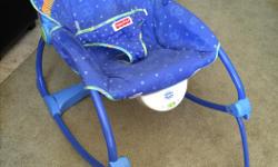 Hi,
I have a Fisher Price infant to toddler rocker for sale. It is in excellent condition; very clean with everything working the way it should. We are missing the toy bar that would suspend soft toys for infants but that's it.
It was barely used; my