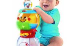 $26.99 US + shipping and taxes at toysrus.com
 
The Roll-a-Rounds Swirlin' Surprise Gumballs features a recognizable gumball machine format for baby to 'dispense' the balls.
 
Baby loads the 4 balls in the upper bowl and with each press of the lever, a