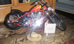 This is the billy bike from the movie easy rider . it is in mint condition , with certificate .in the orig box , never on display.