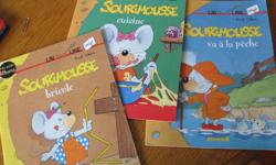 Sourimousse - 3 books. With pictures to learn new words. For beginner readers. In excellent condition.