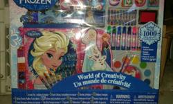 Frozen art set. Brand new in box never opened. Over 1000 pieces. Pic of exact content list in comments. Posted on other sites. $20