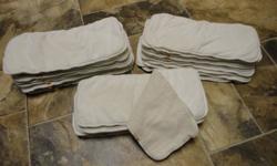 17 left - Large G cloth (12 1/4" x 5 1/2") $3.00each http://www.gdiapers.ca/shop/grefills-and-gcloth/med-lg-gcloth-inserts
Gpants (Large) and Gpant Pouch (fit M-L)
6 - Converted to snaps closure ($3.50each)
2 - Velcro closure ($1.50). Each include one